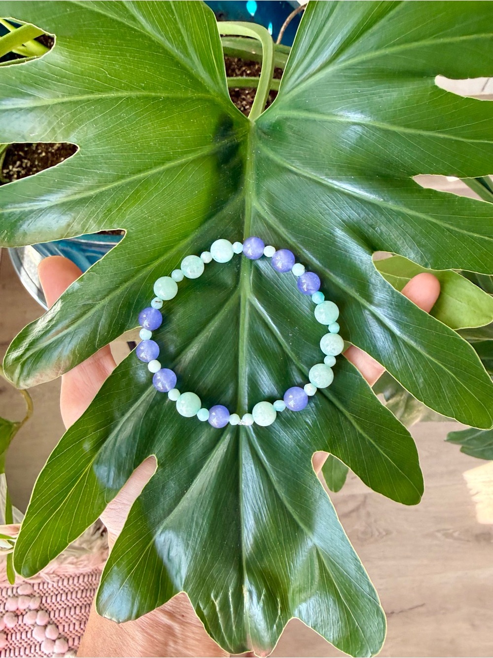 Agate & Jade bracelet (one)